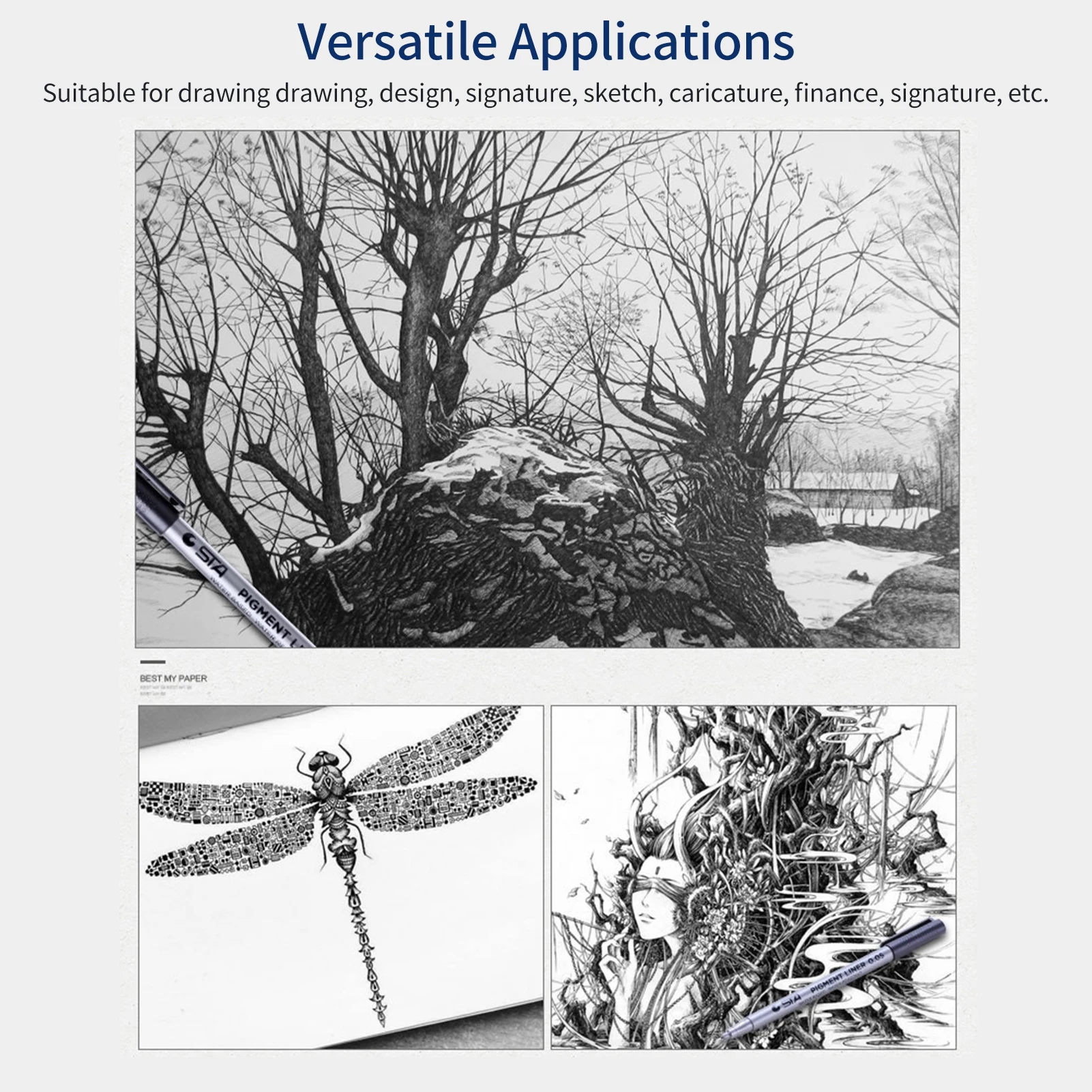 9 микро-ручка точный тонкий фломастер водостойкие чернильные ручки тонкая