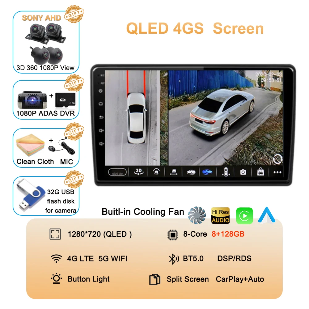 

Автомобильное радио Android 15 Carplay для Hyundai H1 Grand Starex 2007 2008 2009 2010 2011-2014, мультимедийный видеоплеер, GPS, стерео