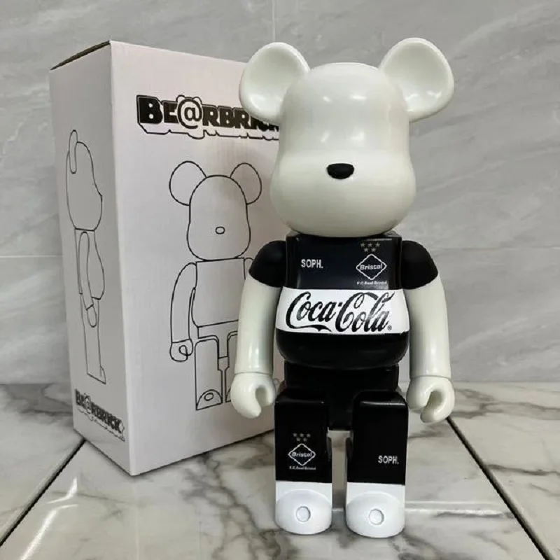 

Модные игрушки BE @ RBRICK, аниме экшн-фигурки из ПВХ 400%, 28 см, кавайные украшения для комнаты, украшение для дома, модель медведя из медведя, виниловые куклы