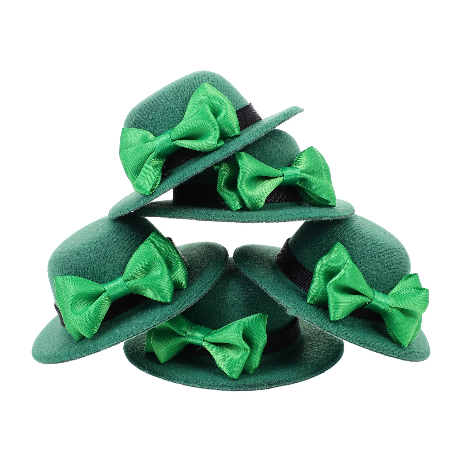 

5 Pcs Bow Bottle Cap Shamrock Ornaments Patrick S Day Party Favor Props Bottle Cap Eva Brushed Cloth Patrick S Day Supplies