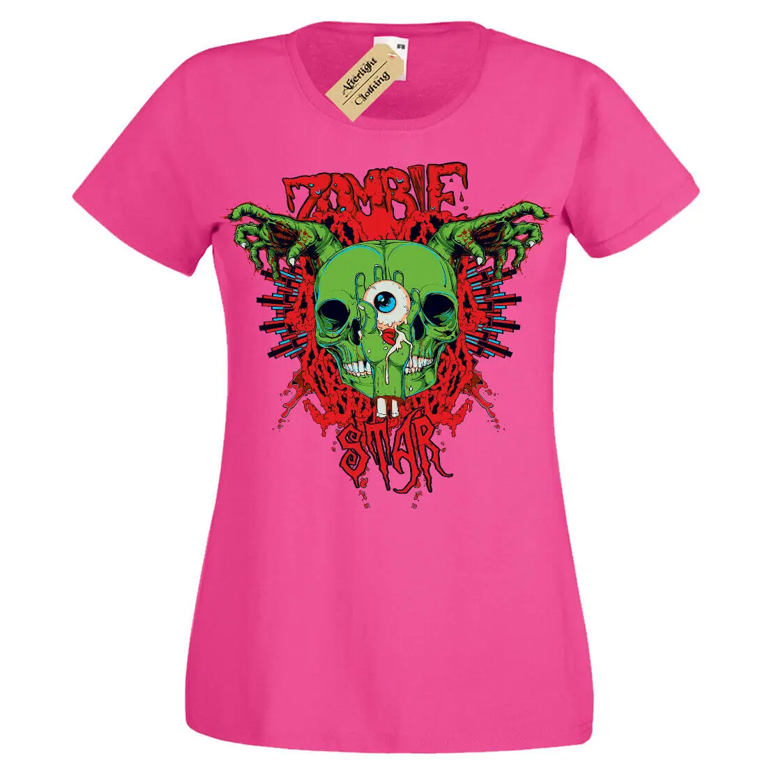 

Zombie guts skull T-Shirt Womens Ladies