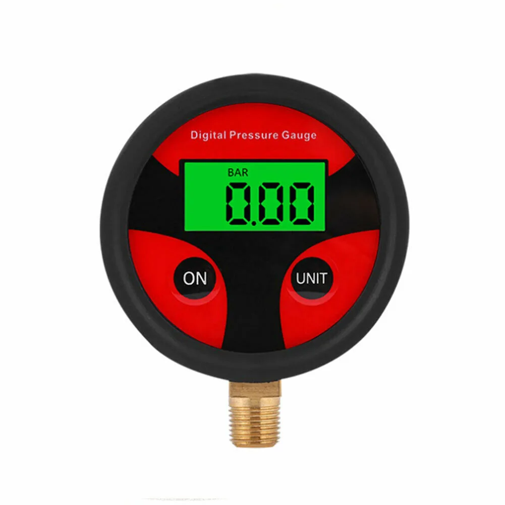 

Car Air Pump Digital Display Tire Pressure Gun PSI BAR MPA KG/M2 Digital Display Meter 1/8NPT Thread Without Battery