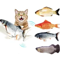 3D Cat Electric Wagging Fish Toy Simulation Fish Soft Plush Shaking Dancing Toy Pet Chew Toys Interaction Supplies Cats Favors
