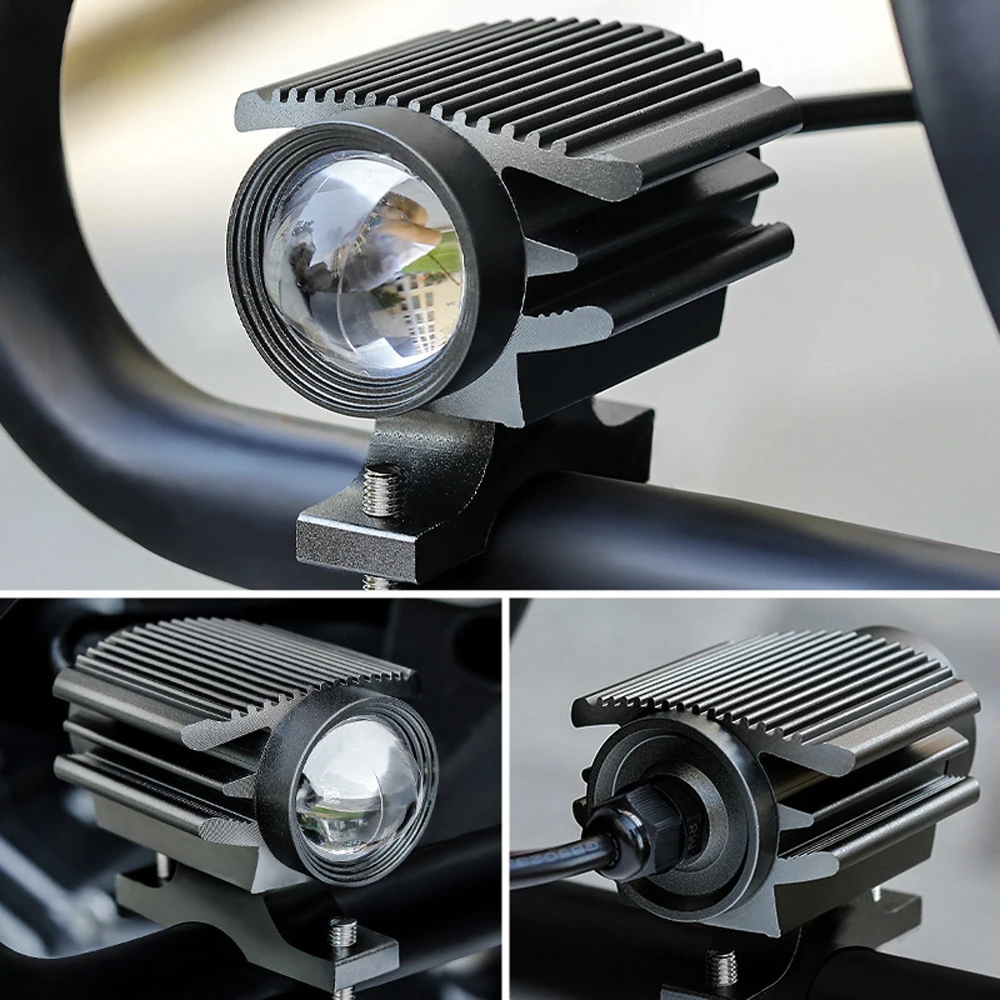 

Universal Motorcycle LED Light Waterproof Lamp Electric Vehicle Headlight Fog Light Projector Lens Spotlight For Car/Motorcycle