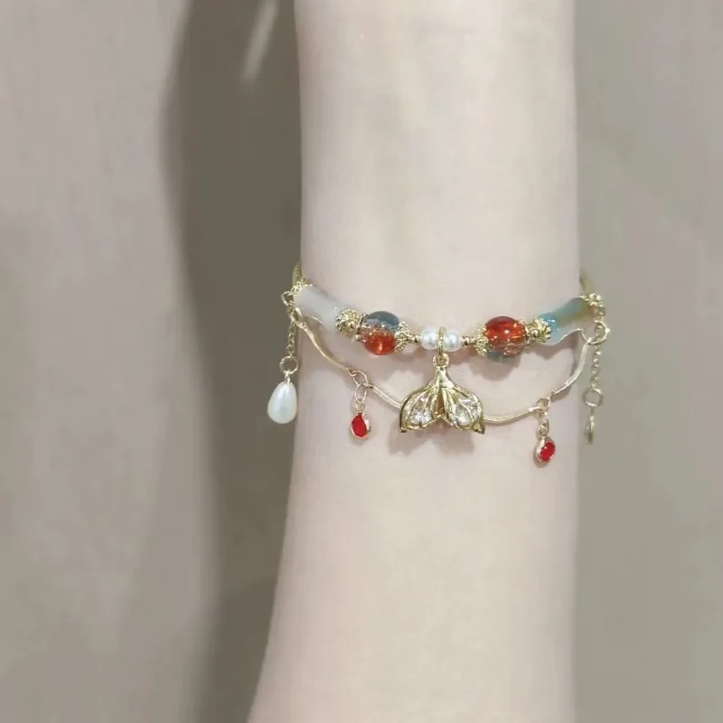 Косплей Любовь и глубокий косплей Rafayel Qiyu идентичные выработанные золотые бусины