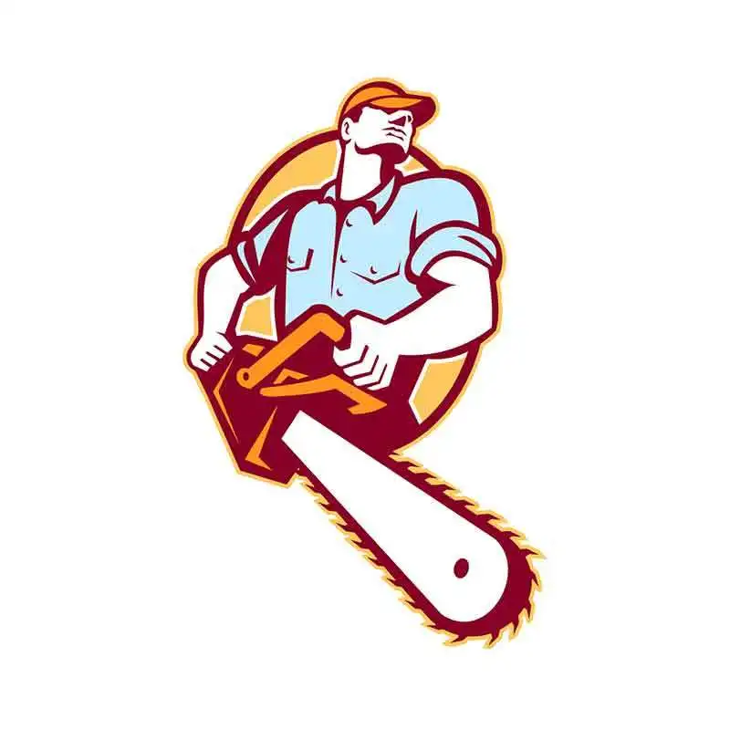 

13 см X 8,2 см креативная Автомобильная наклейка s для Lumberjack дерево хирург Arborist цепная пила граффити наклейка Личная наклейка