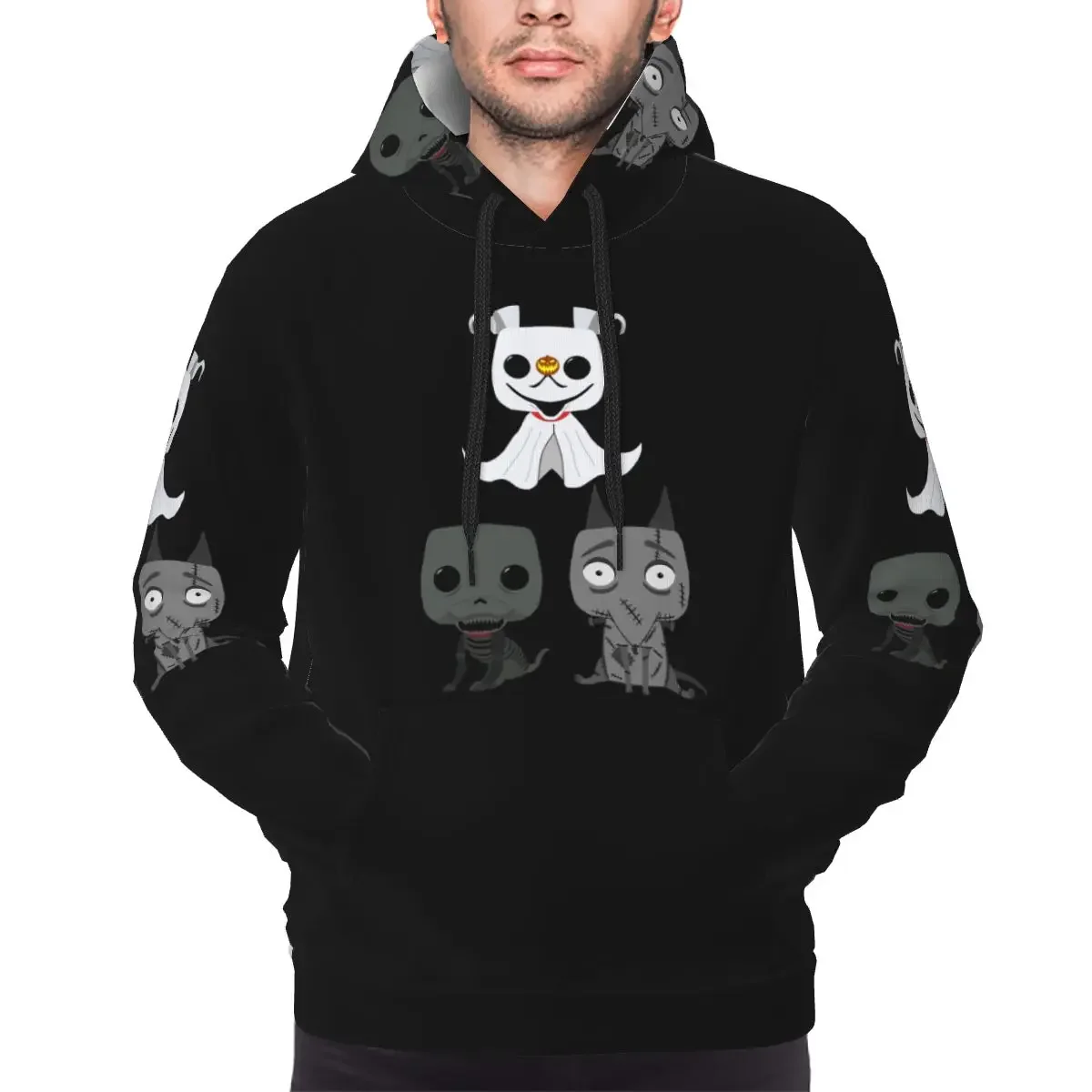 Фото Толстовки Big Block Headed Burton Sparky Dog Frankenweenie в стиле Харадзюку, пуловеры, осенне-зимние мужские и женские свитшоты с длинными рукавами №1