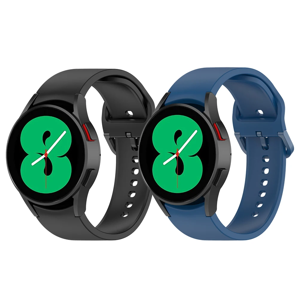 

Silicone Strap For Samsung Galaxy Watch4 classic 46mm 42mm/Galaxy Watch 4 44mm 40mm Sport Band Replacement Wristbands 1:1 buckle