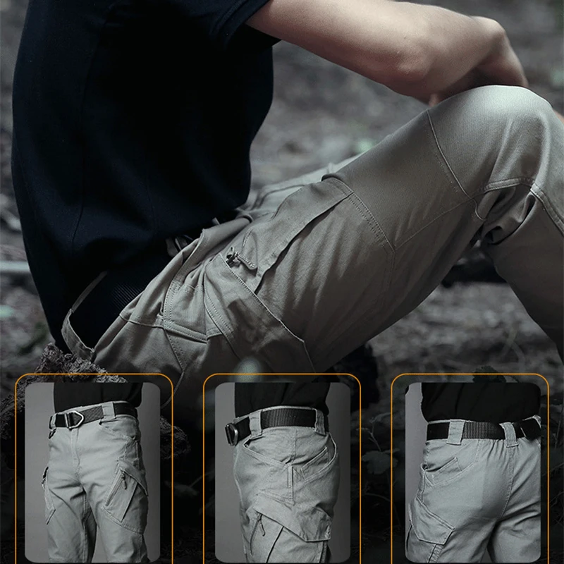 City Military Tactical Pants Men Combat Cargo Trousers Multi-pocket Waterproof Pant Casual Training Overalls Clothing Hiking