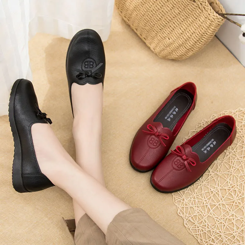 Women Casual Shoes Fashion Women Flat Shoes Leather Woman Loafers Moccasins Slip on Women's Flats Female Shoes Zapatos De Mujer