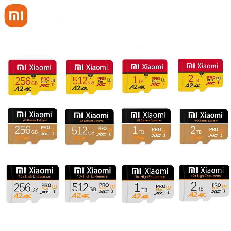 

100% Original Xiaomi Extreme Micro TF SD Card 128GB 256GB 64GB SDXC A2 U3 32GB SDHC V30 Memory Card Flash MicroTF With Adapter