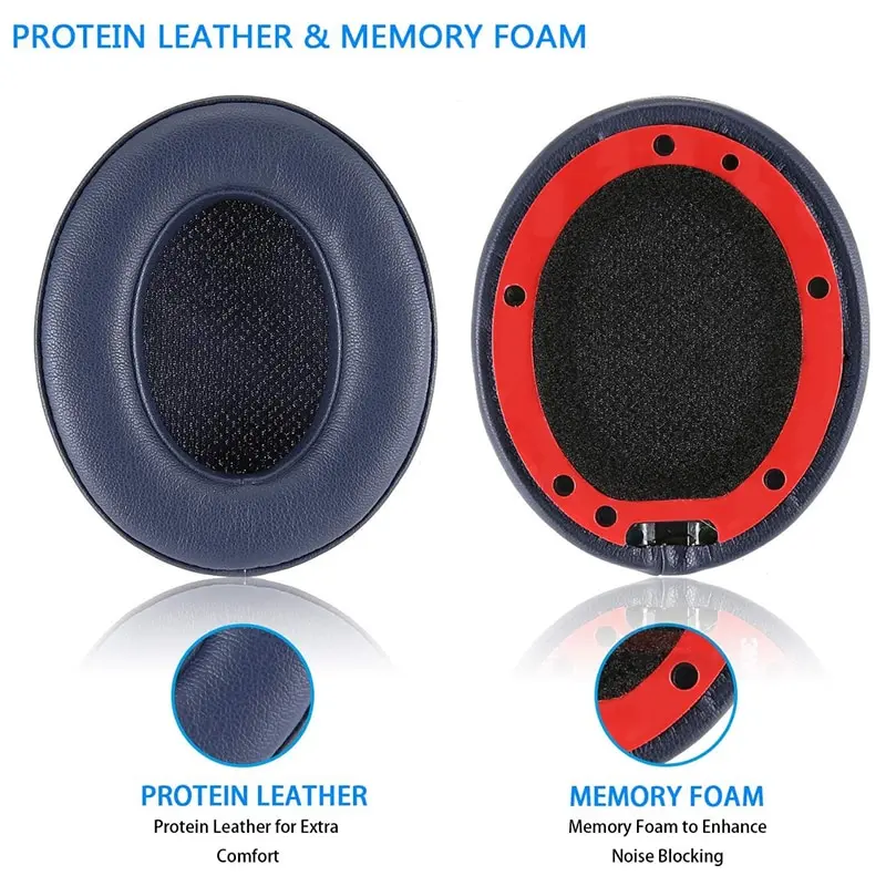 

1PC Professional Replacement EarPads Cushions Earpads Compatible With Beats Studio 2.0 & 3 Headphone Sponge Leather Sleeve