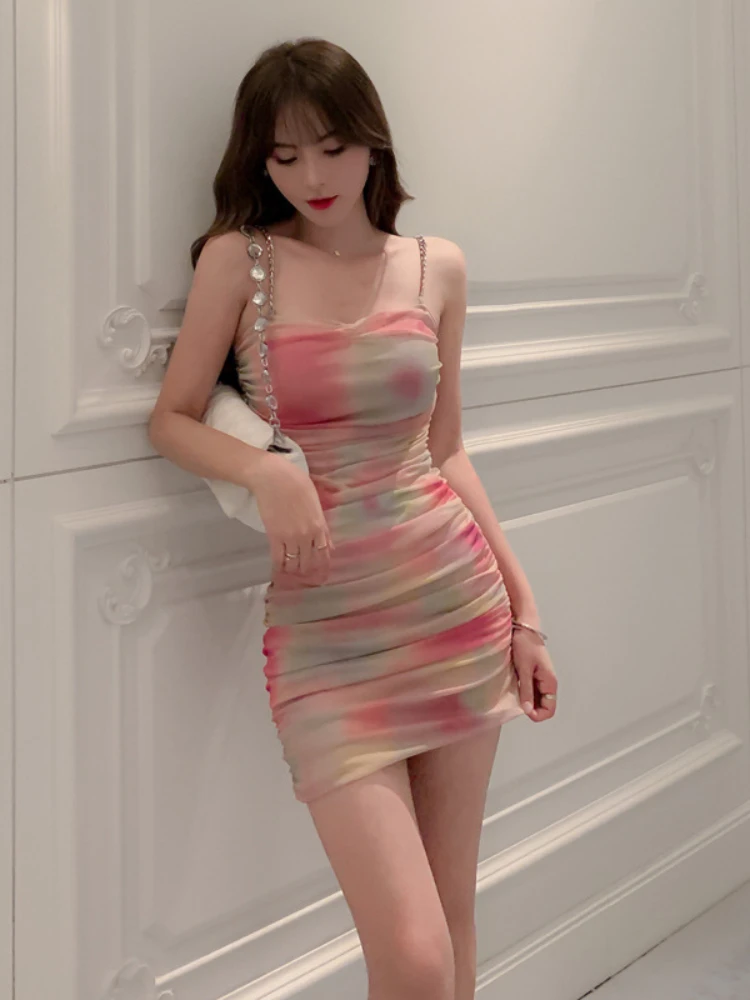 

Женское платье-футляр с открытой спиной и высокой талией, экзотическое элегантное роскошное вечернее мини-платье-комбинация, лето 2022