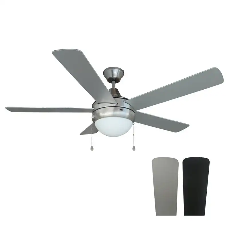 

Indoor Ceiling Fan in Brushed Nickel, 52-Inch