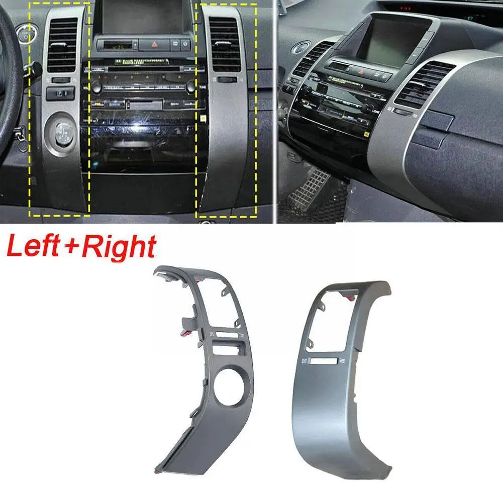 

Right/ Left A/C Dash Air Vent Trim Replace for Toyota For Prius 2004 -2009 Silver Central Air-conditioning Instrument ABS S Q4X3