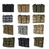 tactical molle triple magazine pouch military airsoft paintball hunting accessories pouches ar ak m4 mag holder bag