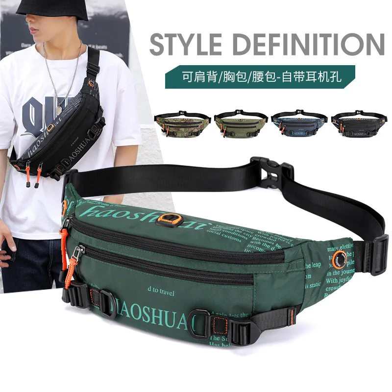 New Outdoor Man Purse Street Trend Chest Package Inclined Running close-fitting Pocket Bag Movement