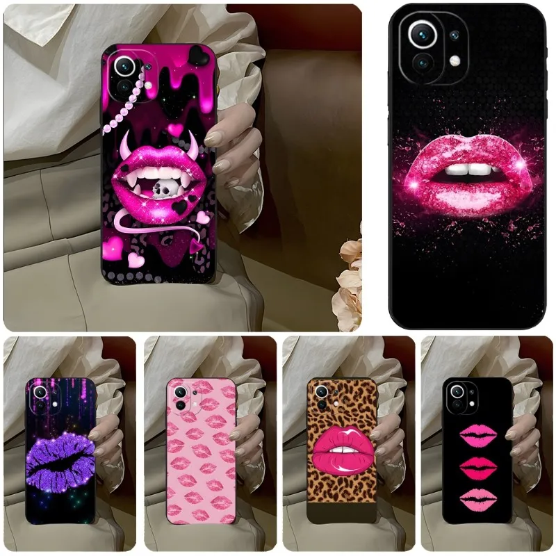 

Pink Sexy LipsPink Sexy Lips Phone Case For Xiaomi 12 12Pro 11 11i 11T 11X 10T 10TPro 10S 10Pro Pro Lite Ulltra MIX4 CIVI Black