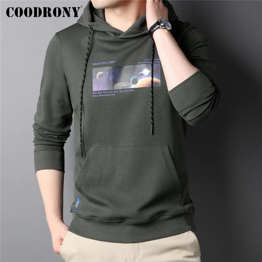 

COODRONY Brand Cotton Hoodie Men Fashion Streetwear Pattern Hooded Sweatshirts Autumn Winter New Arrivals Casual Clothing Z7014