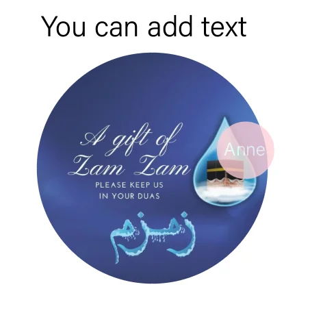 

Персонализированные наклейки для бутылок Zam Zam