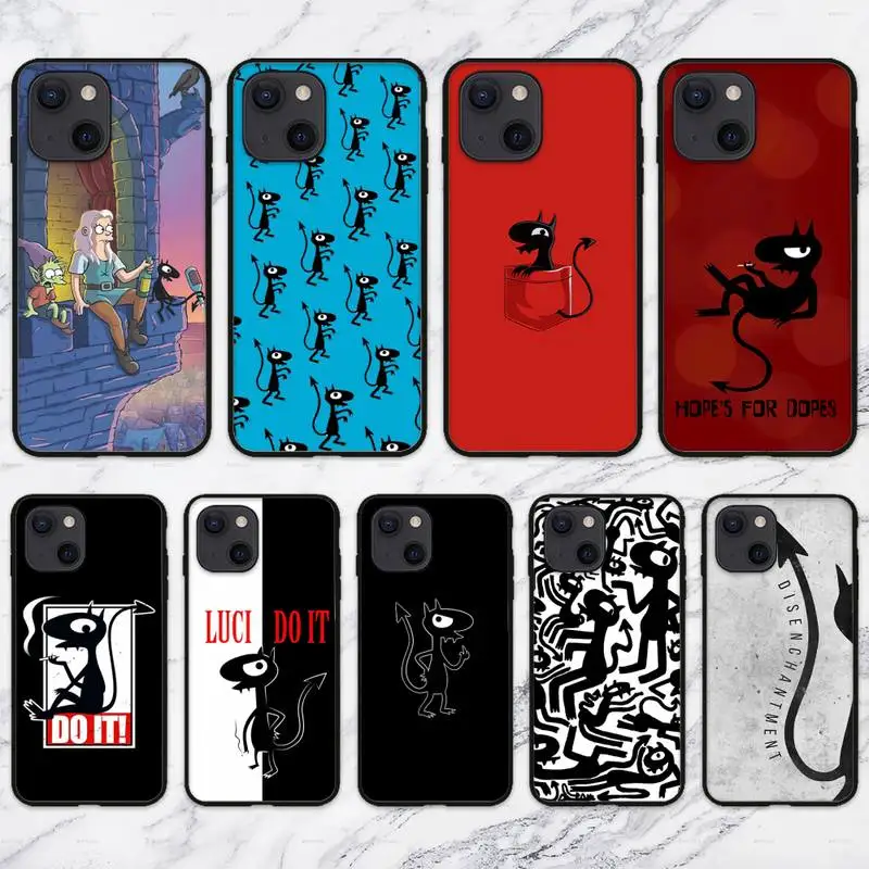

Anime D-Disenchantments Phone Case For iPhone 11 12 Mini 13 Pro XS Max X 8 7 6s Plus 5 SE XR Shell
