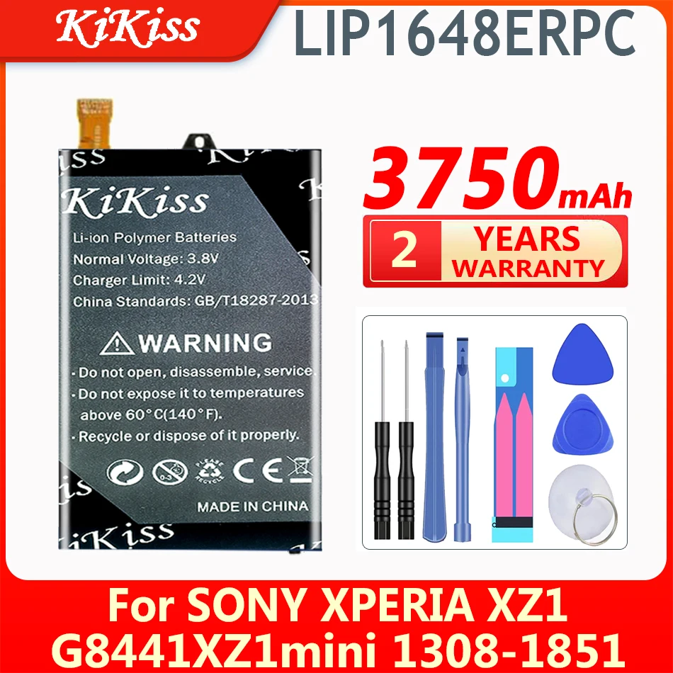 

KiKiss 3750mAh Rechargeable Battery LIP1648ERPC for Sony Xperia XZ1 compact XZ1 mini XZ1mini 4.6" G8441 SO-02K PF41 1308-1851