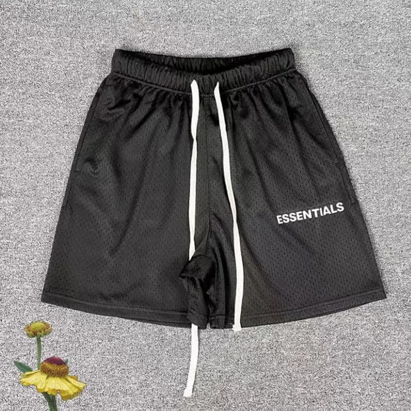 

Men Essentials Shorts Summer Loose Casual High Quality Breathable Mesh Fabric ESSENTIALS Short Pants