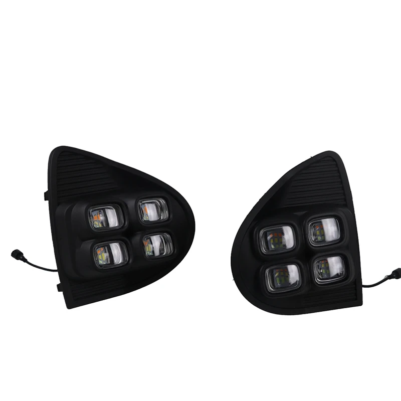 Трехцветные дневные ходовые огни с 4 глазами черного цвета DRL Front для Trumpchi 2018-2020