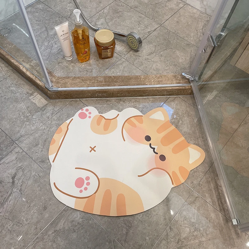 

Absorbent Floor Mat Natural Diatomite Bathroom Carpet Water Absorption Thicken Super Non-slip Washable Rug Toilet Floor Mat