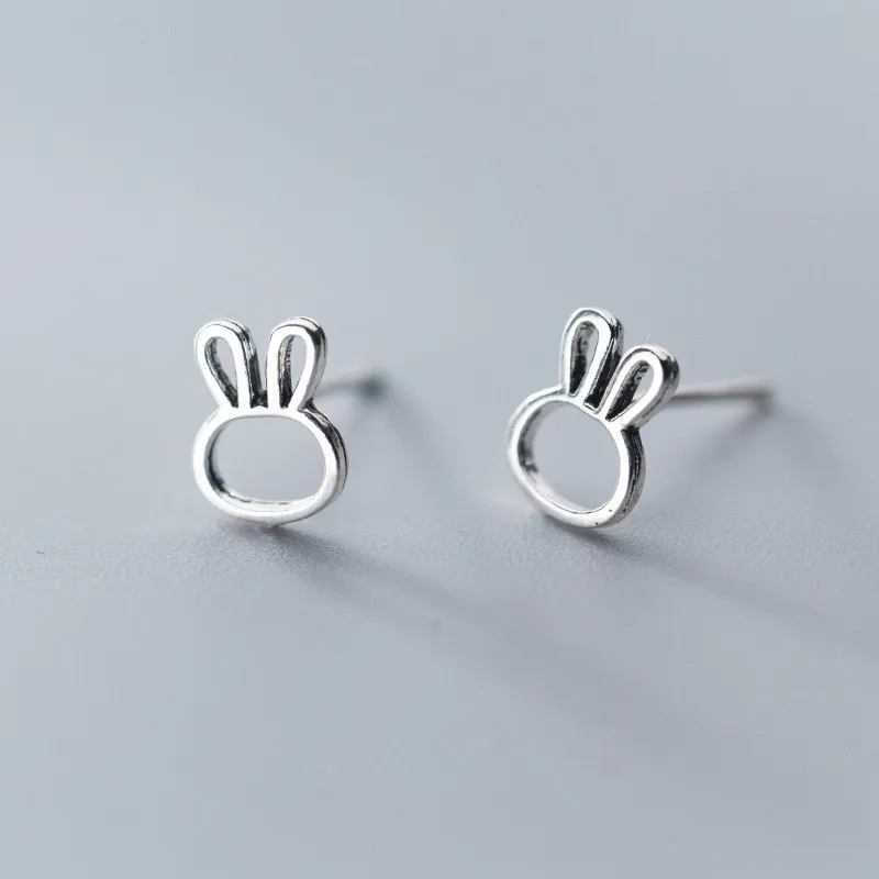 

Лидер продаж, винтажные модные серьги из стерлингового серебра 925 пробы с пряжкой в виде милых кроличьих ушей, шикарные романтические вечер...