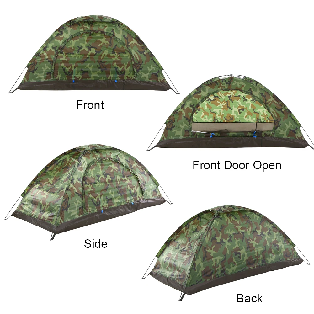 

1 Pcs Camping Tent Lightweight Camouflage Camping Tent for 1 2 Persons with Sun Shield Perfect for Outdoor Adventures!