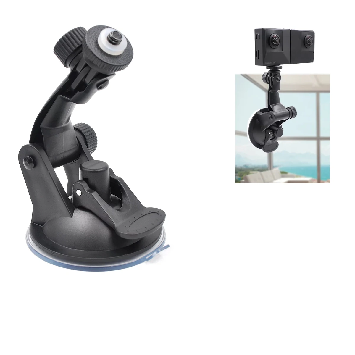 

For Insta360 One RS DJI Action 2 Gopro 10 Car Bracket Suction Cup Stable Mount Holder For Insta360 One RS/X2 Camera Accessories