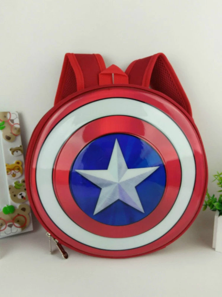 Disney's Avengers 2022 Boys' Large-capacity Shiny Lightweight Backpack Children's Handsome Schoolbag with Compartment