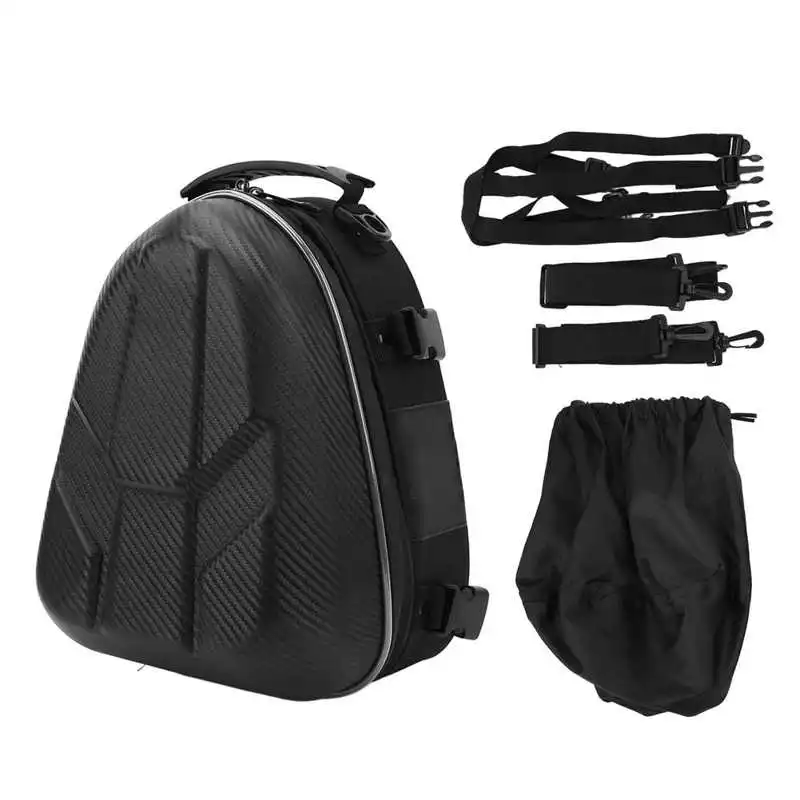 

Motorcycle Helmet Bag Waterproof Hard Shell Large Capacity Expandable Bottom Reflective Strip Travel Bag for Dirt Bike Moto