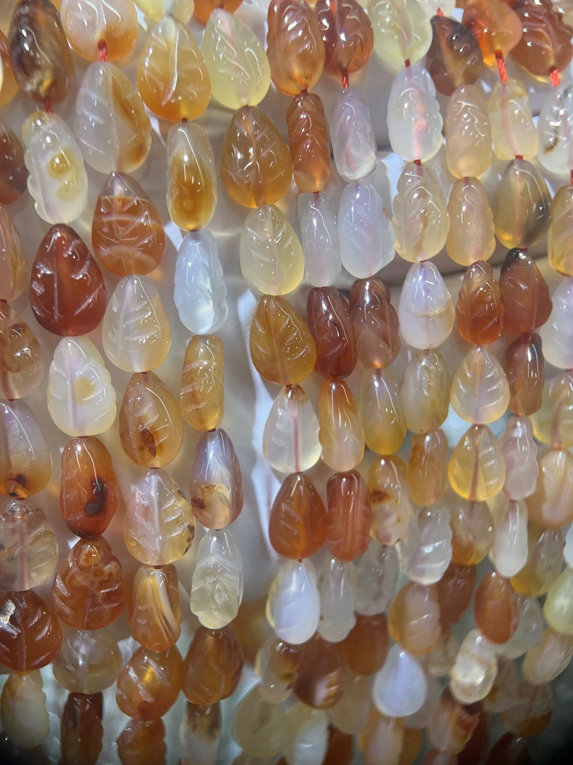 

Бусины из натурального агата 8x12 мм в форме цветка и листа, специальные каменные бусины, бусины россыпью для изготовления ювелирных изделий своими руками, для ожерелий, браслетов