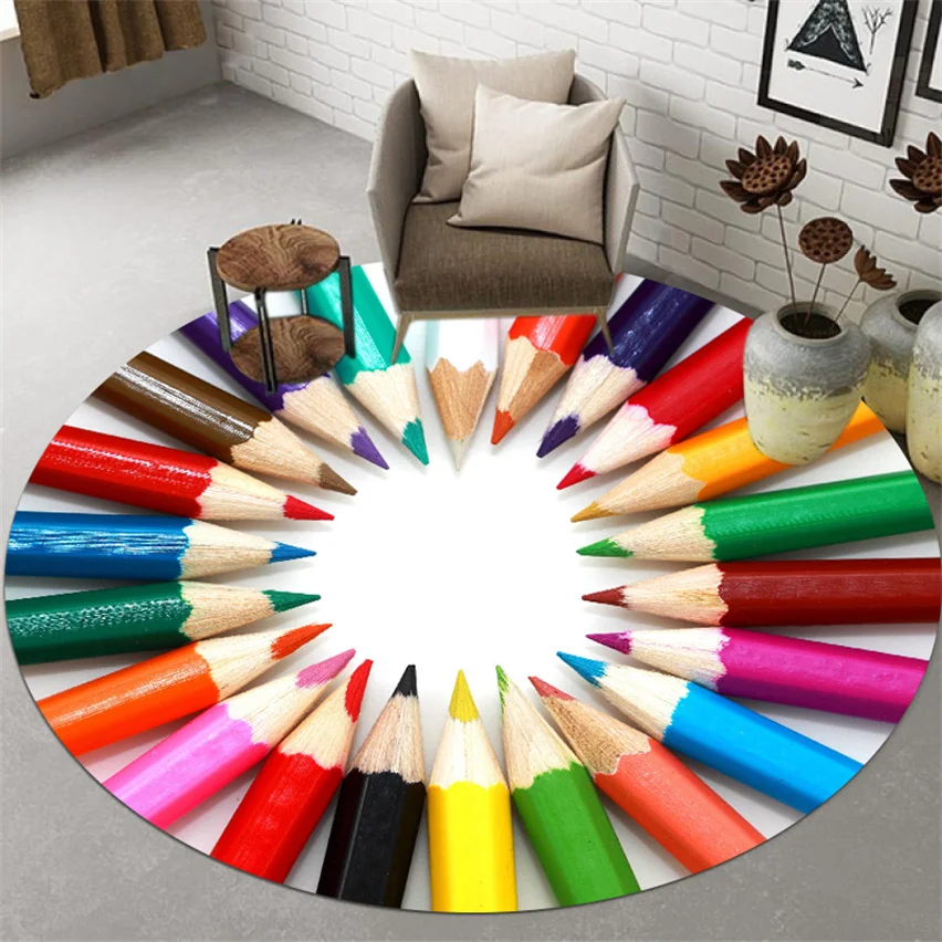 

cartoon flannel Round Carpet living Room Bedroom Rug Carpet for Living Room 3d children round rug Decorative Bedside Mat