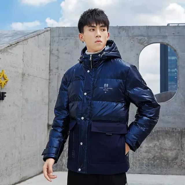 Men Windproof Thick Hooded Windbreaker Coat Men Casual Fashion Parkas Men 3XL Brand Down Jacket  Men Winter Warm Jacket