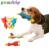 cute dog toys natural rubber chicken pet squeak toys dog bite bird scream toy puppy interactive training supplies tooth cleaning