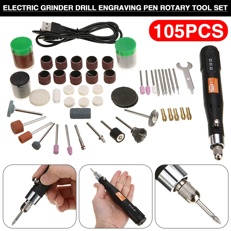 

1 Pc High Quality Mini Electric Grinder Engraving Drill Pen Polishing Trimming Rotary Kit for Grass Graver Porcelain Stone Tools