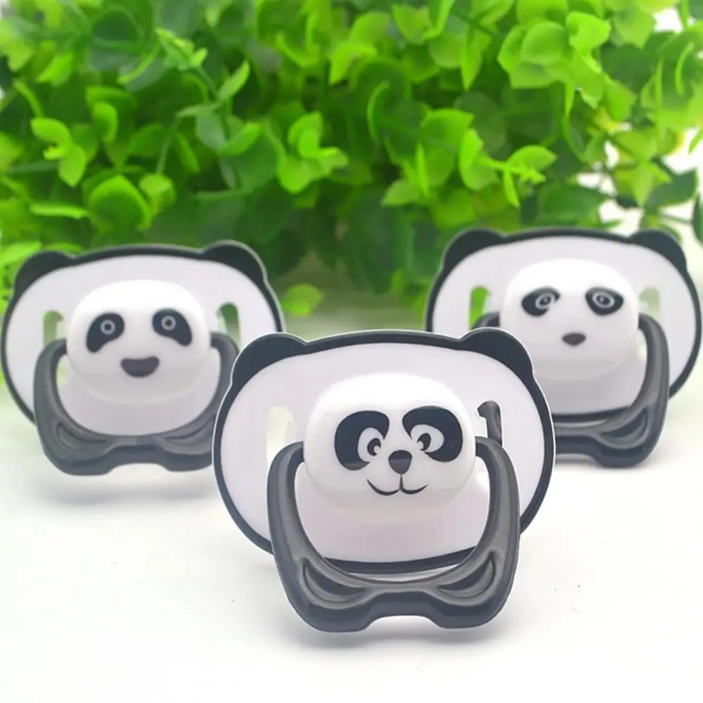 

Cute Panda Nipple Dummy Pacifier Baby Food Grade PP Silicone Soother Toddler Orthodontic Nipples with Ring Teether Baby Pacifier