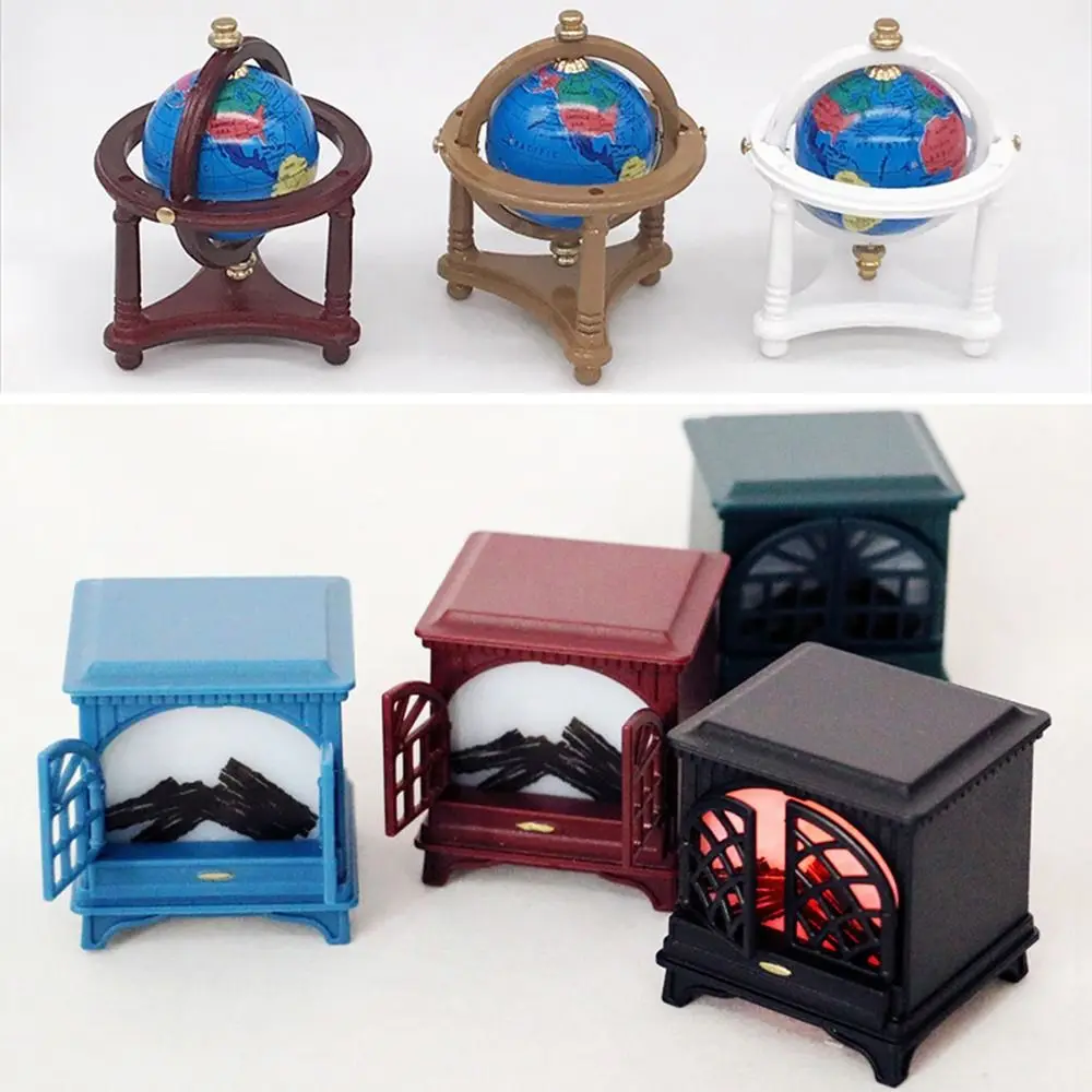 

Миниатюрный камин для кукольного домика в масштабе 1:12, трехцветный шар, рождественское имитация дров, кухня, кукольный домик, украшение для кабинета и гостиной