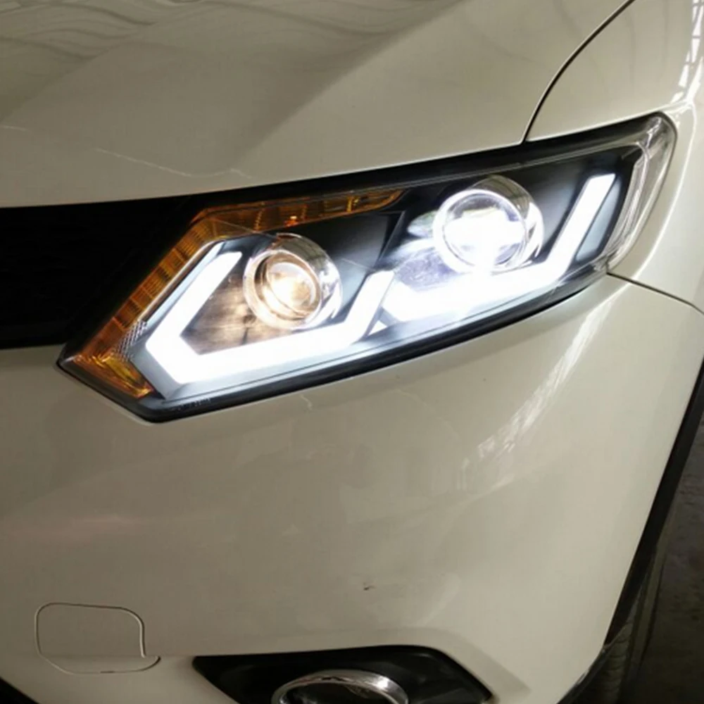 Автомобильные передние фонари для Nissan X-Trail 2014-2016 обновленная сборка