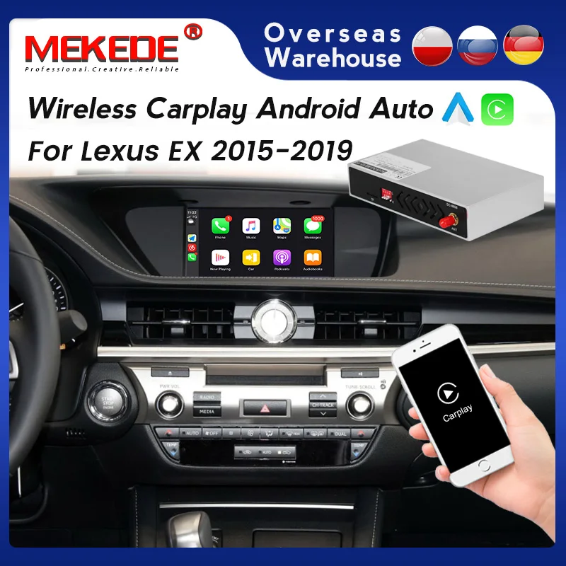 Car Radio Multimedia CarPlay Android Auto BOX For Lexus ES Lexus ES ES250 ES300 ES350 2015-2021 Support Siri Voice Control