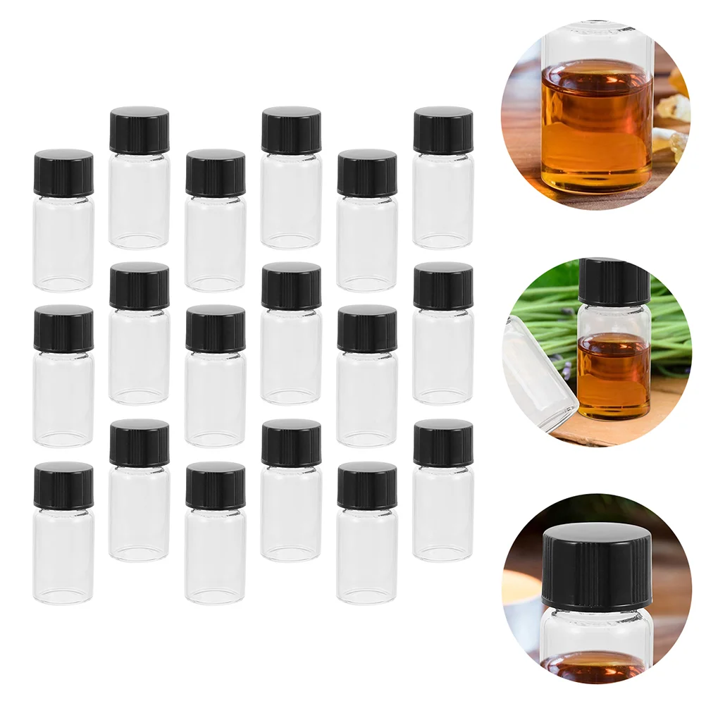 

20pcs Reagent Bottle Sturdy Glass Vial Reagent Bottle for Labs Experiment