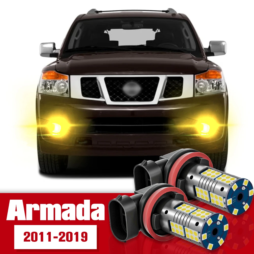 

2pcs Front Fog Light Accessories LED Bulb Lamp For Nissan Armada 2011-2019 2012 2013 2014 2015 2016 2017 2018