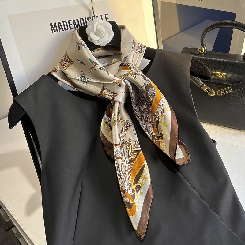 Square 100% Real Silk Scarf Women Bufanda Shawls Wraps for Lady Neckerchief Natural Foulard Femme Bandana Scarves Pashmina 2022 |
