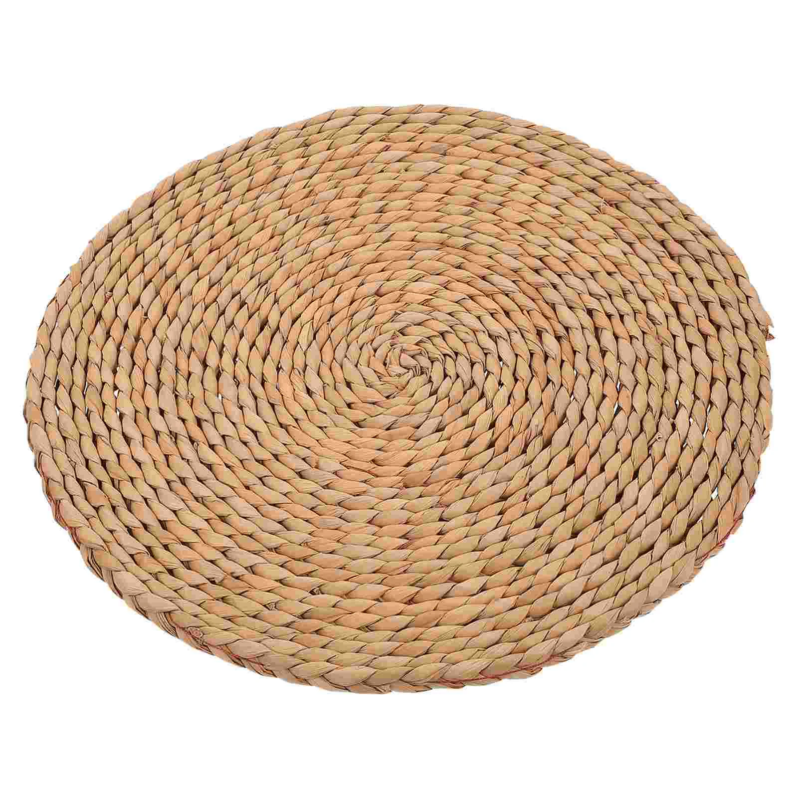 

Straw Cushion Tatami Pad Mat Floor Round Sitting Woven Pillow Handcrafted Breathable Pouf Chair Rattan Futon Comfortable