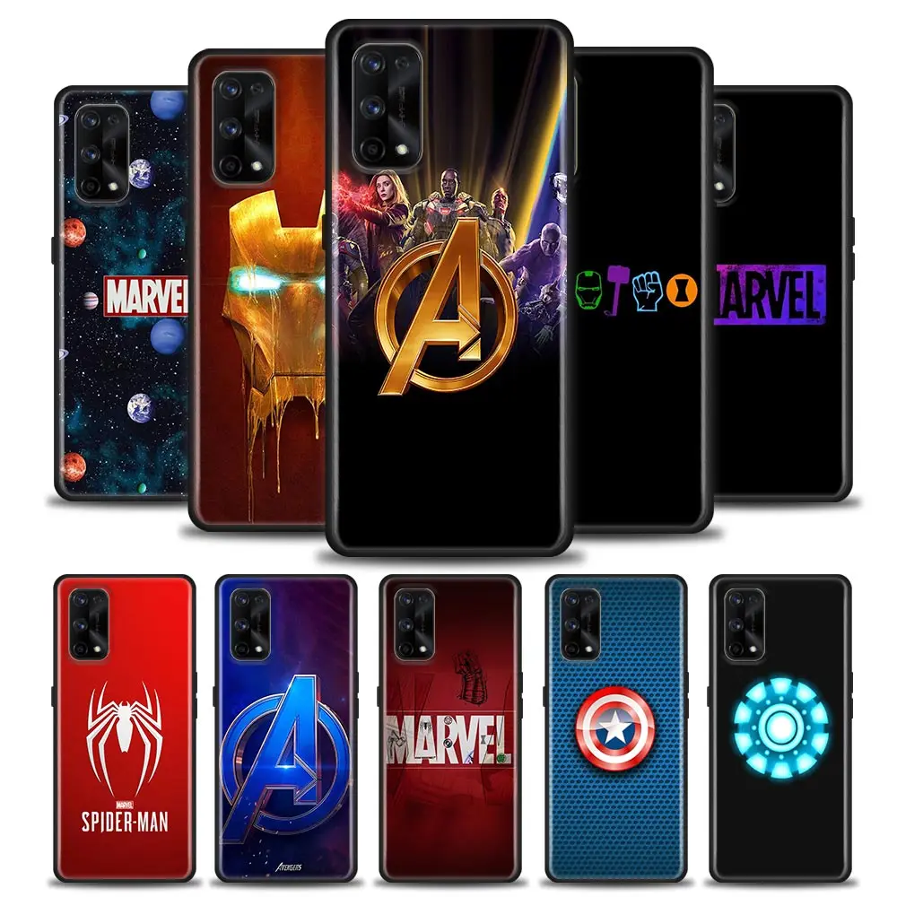 

Assemble Logo of the Marvel Phone Casefor Realme XT GT GT2 5 6 7 7i 8 8i 9i 9 C17 Pro 5G SE Master Neo2 Soft Silicone Case