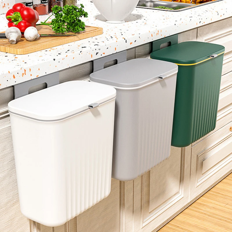 Wall-mounted With Lid Trash Bins For Recycling Anti-odor Liv