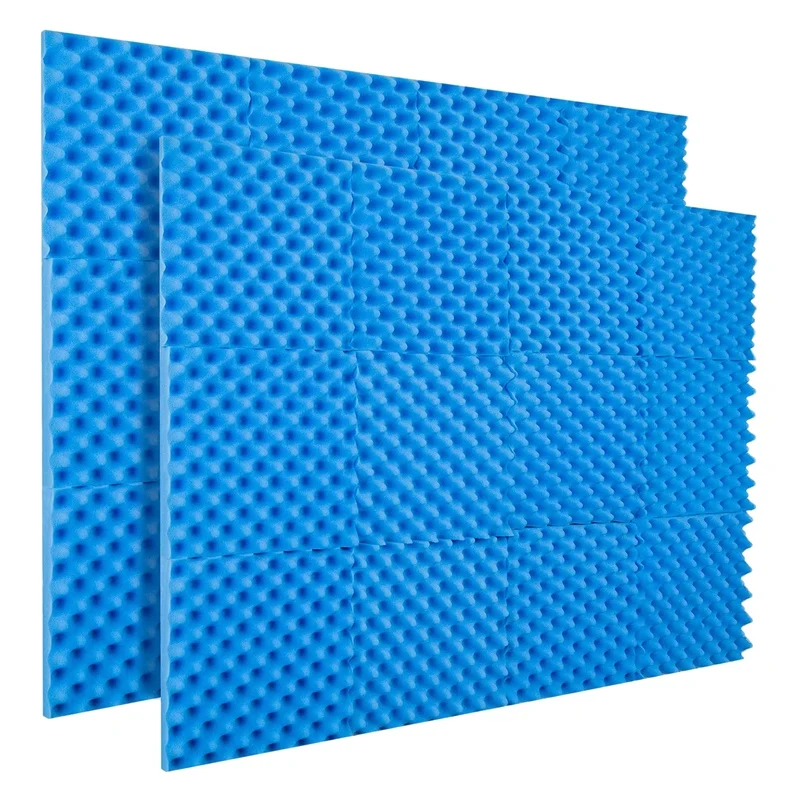 

24 Pack Acoustic Foam Panels,2 Inch X 12 Inch X 12 Inch Sound Proof Padding,Sound Insulation Egg Crate Panels Foam Sheet